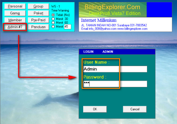 contoh program delphi billing warnet untuk user